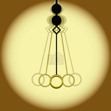 Illustration for Hypnosis pendulum used to temporarily focus attention and carry out suggestion - Royalty Free Image