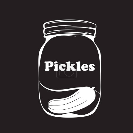 Plakat für Pickles. Handgezeichnetes Vektorbild ohne KI.