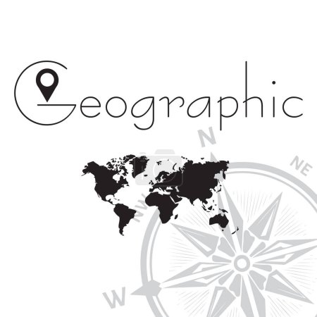 Vector illustration on the theme of Geography.