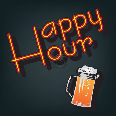 Happy hour est un terme de marketing avec des temps dédiés pour des réductions sur les boissons alcoolisées, apéritifs, et les éléments de menu.