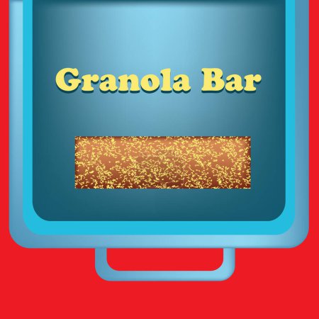 Poster Granola Bar hand-drawn vector image without AI