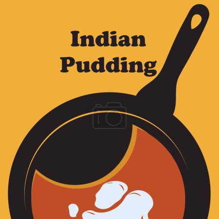 Indian Pudding in der Pfanne - Plakat zum indischen Nationalgericht