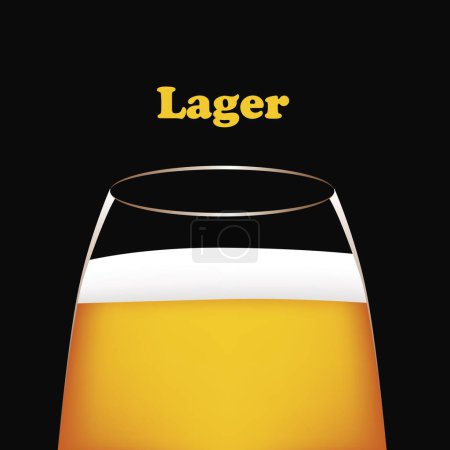 Ilustración de Póster Lager es un tipo de cerveza que se produce utilizando fermentación de fondo seguida de fermentación. - Imagen libre de derechos