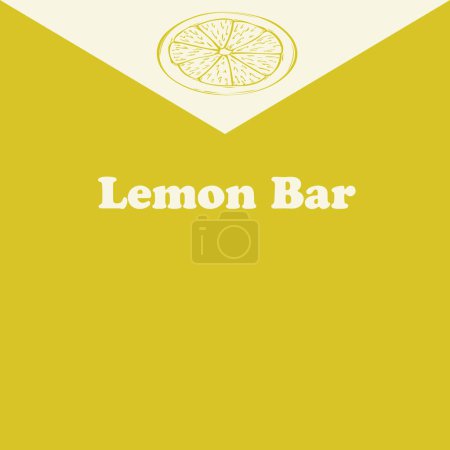 Poster for Lemon Bar - a sweet dessert with the main ingredient lemon