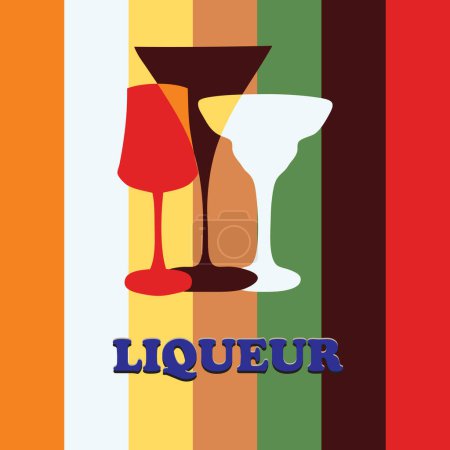 Poster for a variety of liqueurs line