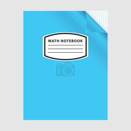 Notebook on mathematics in a cell. Vector illustration