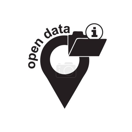 Das Open-Data-Symbol vermittelt das Gefühl, Zugang zu Informationsquellen zu erhalten