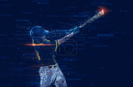 Photo for Baseball player. Game day. Download a high resolution photo to advertise baseball games in sports betting - Royalty Free Image