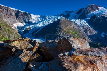 Photo for Swiss Alps mountains summer landscape with glacier - Royalty Free Image