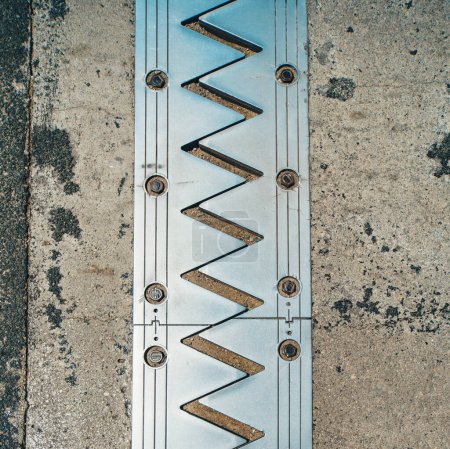 Photo for Expansion joints on a modern bridge - Royalty Free Image