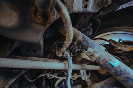 Photo for Car suspension detailed view, wide angle - Royalty Free Image