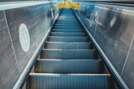 Photo for Modern outdoors escalator in the city - Royalty Free Image