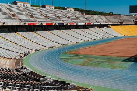 Photo for Stadium in Barcelona, Spain, running track - Royalty Free Image