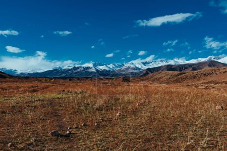 Photo for Autumn mountains landscape in Kyrgyzstan - Royalty Free Image