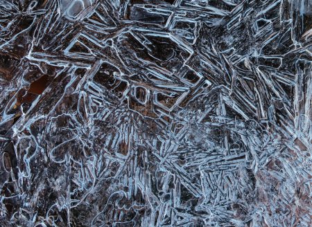 Foto de Textura de cristales de hielo o primer plano de fondo - Imagen libre de derechos