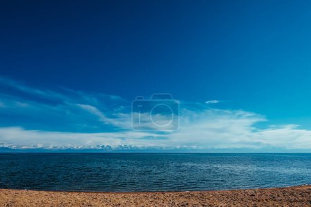 Photo for Panoramic view of Issyk Kul lake, Kyrgyzstan, Asia - Royalty Free Image