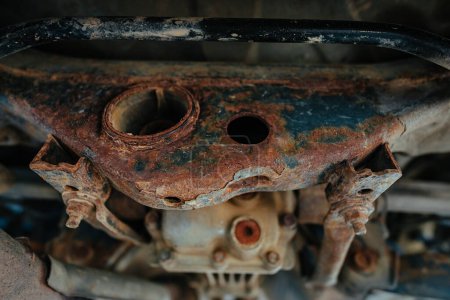 Photo for Car bottom detailed view, rusty details - Royalty Free Image