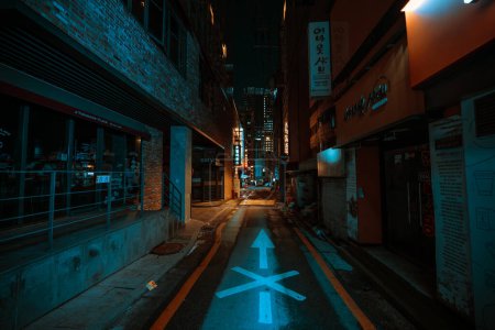 Foto de Seúl, Corea del Sur - 23 de febrero de 2024: Calle Seúl por la noche - Imagen libre de derechos