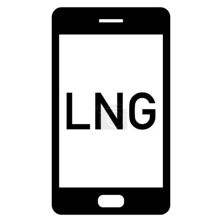 Ilustración de GNL y smartphone como ilustración vectorial - Imagen libre de derechos