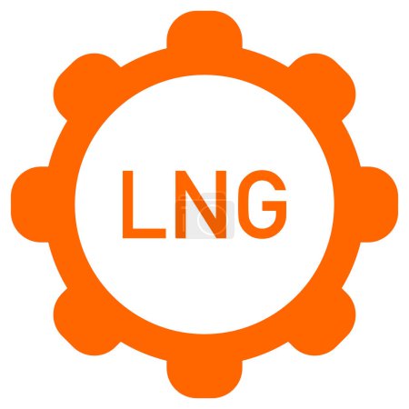 Illustration for LNG and wheel as vector illustration - Royalty Free Image