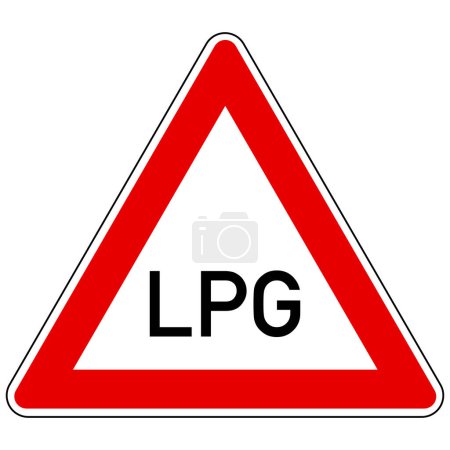 Illustration for LPG and attention sign as vector illustration - Royalty Free Image