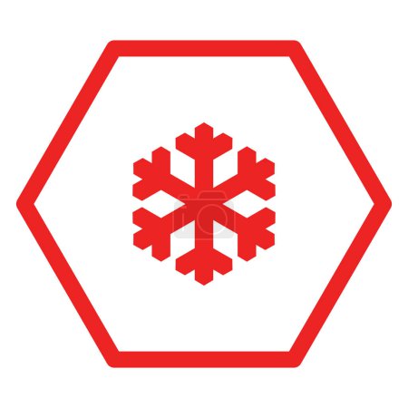 Illustration for Snow flake and hexagon as vector illustration - Royalty Free Image