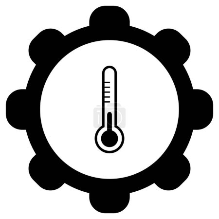 Thermometer und Rad als Vektorillustration