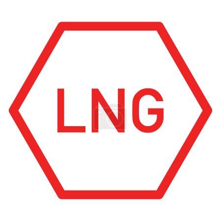 Illustration for LNG and hexagon as vector illustration - Royalty Free Image