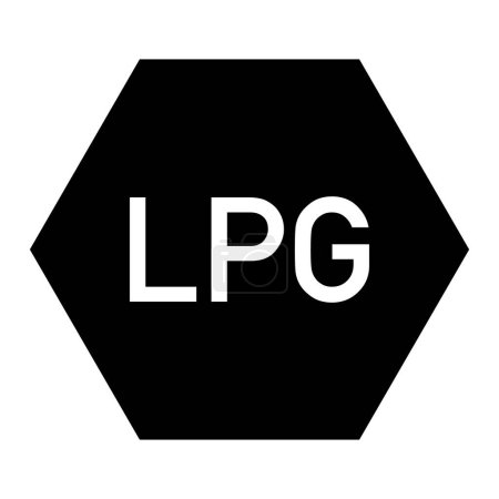 Illustration for LPG and hexagon as vector illustration - Royalty Free Image