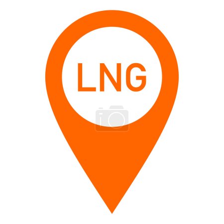 Illustration for LNG and location pin as vector illustration - Royalty Free Image