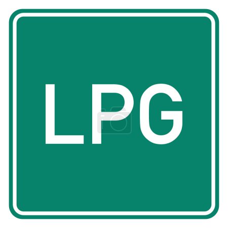 Illustration for LPG and road sign as vector illustration - Royalty Free Image