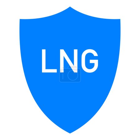 Illustration for LNG and shield as vector illustration - Royalty Free Image