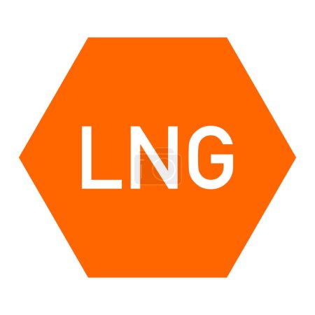 Illustration for LNG and hexagon as vector illustration - Royalty Free Image