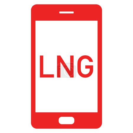 Illustration for LNG and smartphone as vector illustration - Royalty Free Image