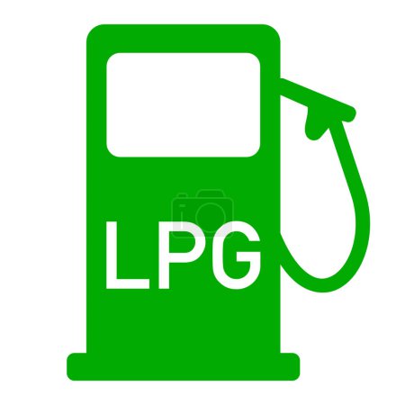 Illustration for LPG and gas station as vector illustration - Royalty Free Image