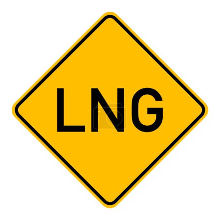 Illustration for LNG and road sign as vector illustration - Royalty Free Image