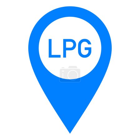 Illustration for LPG and location pin as vector illustration - Royalty Free Image