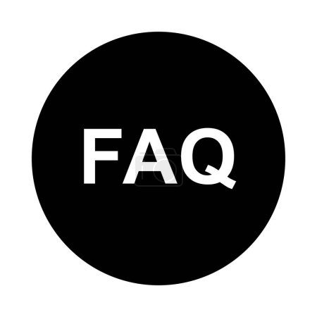 Téléchargez les illustrations : FAQ et cercle comme illustration vectorielle - en licence libre de droit