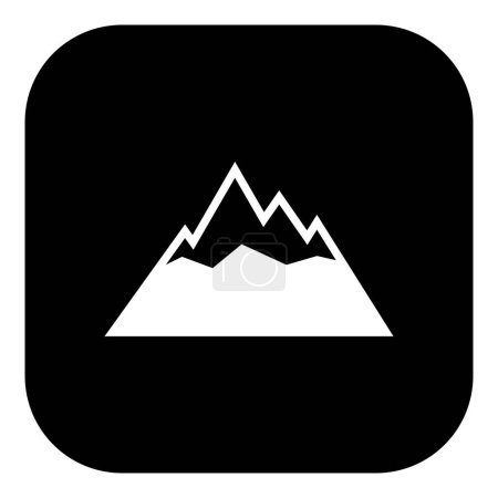Illustration for Mountains and app icon as vector illustration - Royalty Free Image