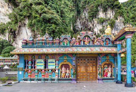 Photo for Malaysia, Kuala Lumpur, Selangor, November, 2022: Statues of Hindu temple near the Batu caves in Kuala Lumpur, Selangor, Malaysia. Batu Caves is a complex of limestone caves. - Royalty Free Image