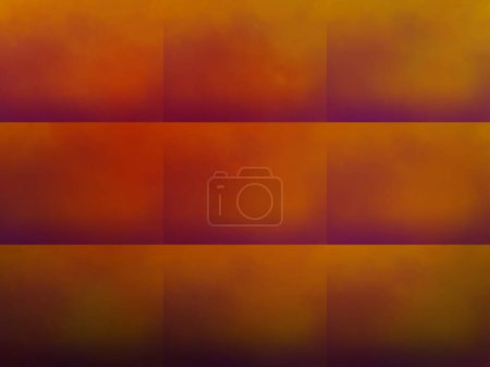 Téléchargez les photos : Motif de surface carrelé ambré abstrait avec des carrés orange, rouge, brun de couleur aléatoire. Fractal motif coloré. - en image libre de droit