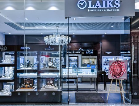 Photo for Latvia, Riga, 25, January, 2024: Shop of watches of various brands and accessories to them at the Akropole shopping mall in Riga, Latvia. - Royalty Free Image