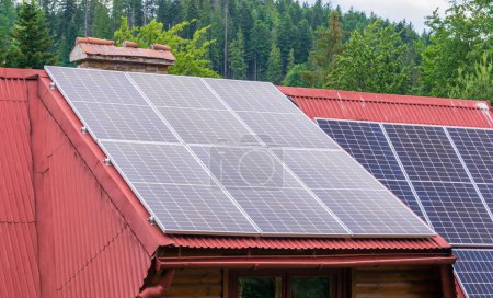 Photo for Solar panels on the roof. - Royalty Free Image