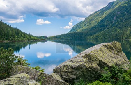 Photo for Morskie Oko lake in the Tatra Mountains, Poland. - Royalty Free Image