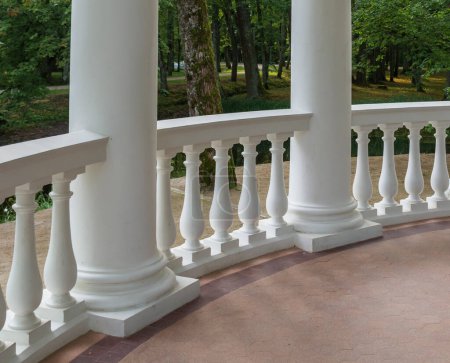 Photo for A oval white balcony  balustrade . - Royalty Free Image