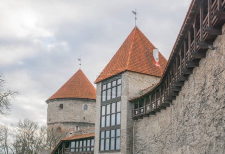 Photo for Tallinn City Wall in Old Town. - Royalty Free Image