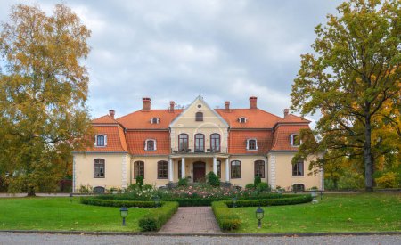 Photo for LIEPUPE, LATVIA - September 28th 2021: Liepupes manor in beautiful autumn day. - Royalty Free Image