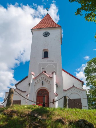 Photo for Talsi Evangelical Lutheran Church at summer. - Royalty Free Image