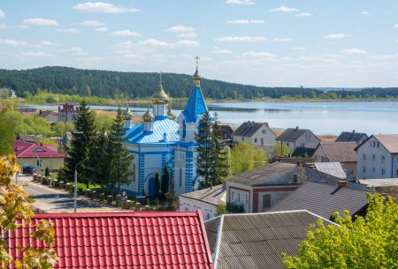 Téléchargez les photos : Dormition de l'église Theotokos Braslaw, Biélorussie .Braslaw paysage. - en image libre de droit