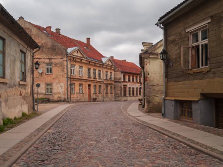 Photo for Street in the city of Kuldiga in Latvia. - Royalty Free Image